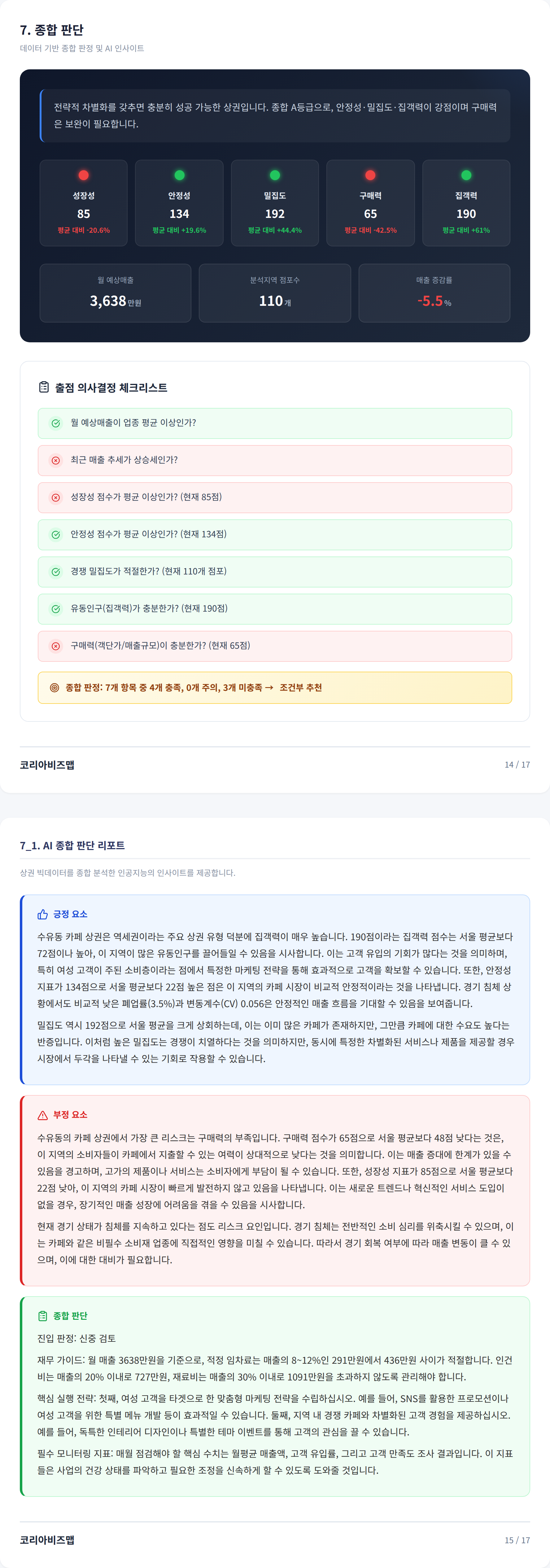 강북 종합 판단
