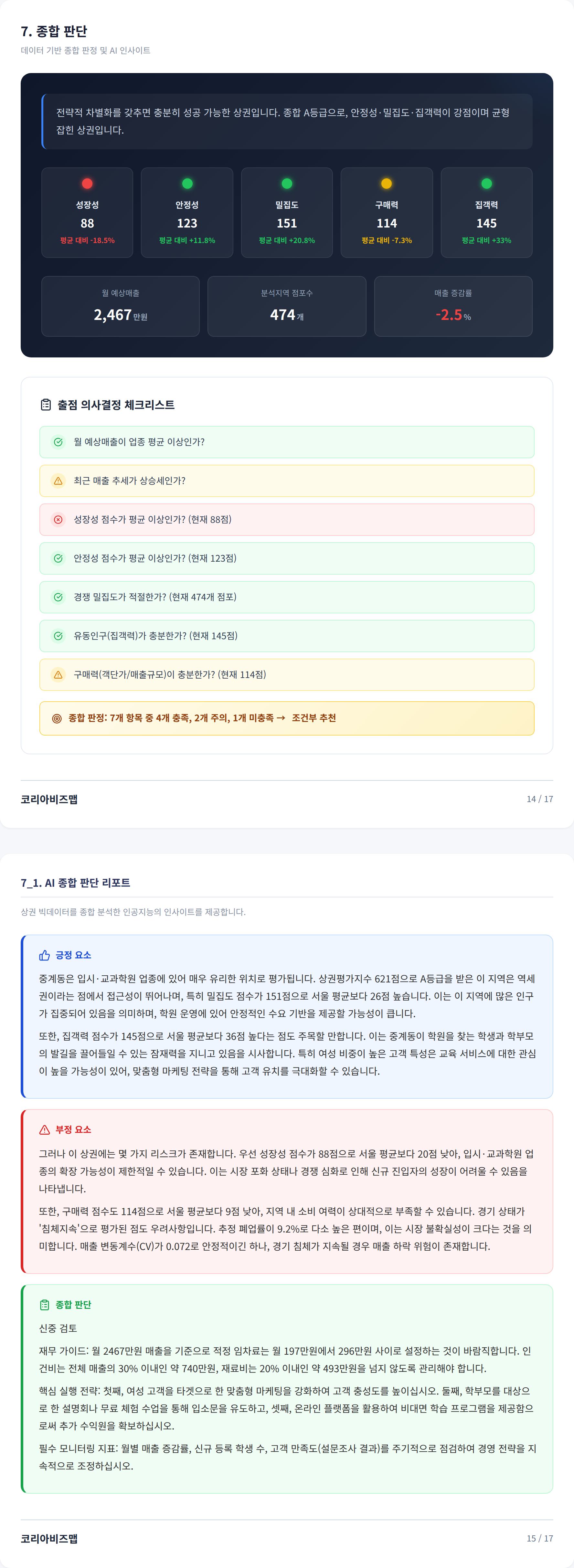중계 종합 판단