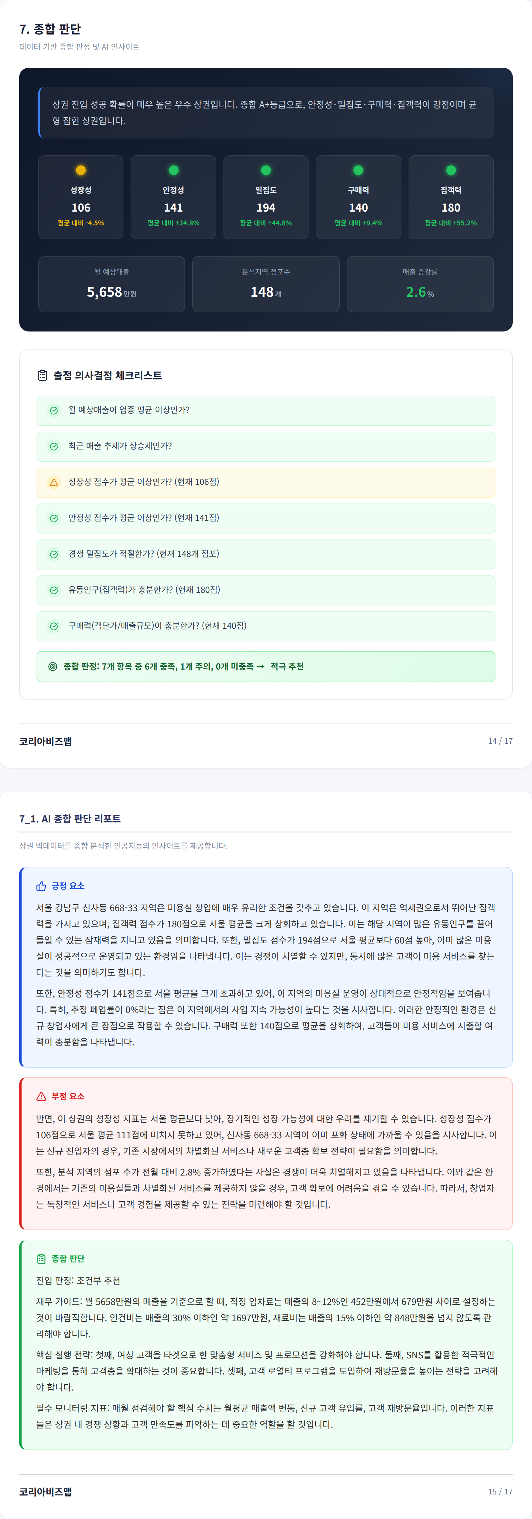 압구정 종합 판단