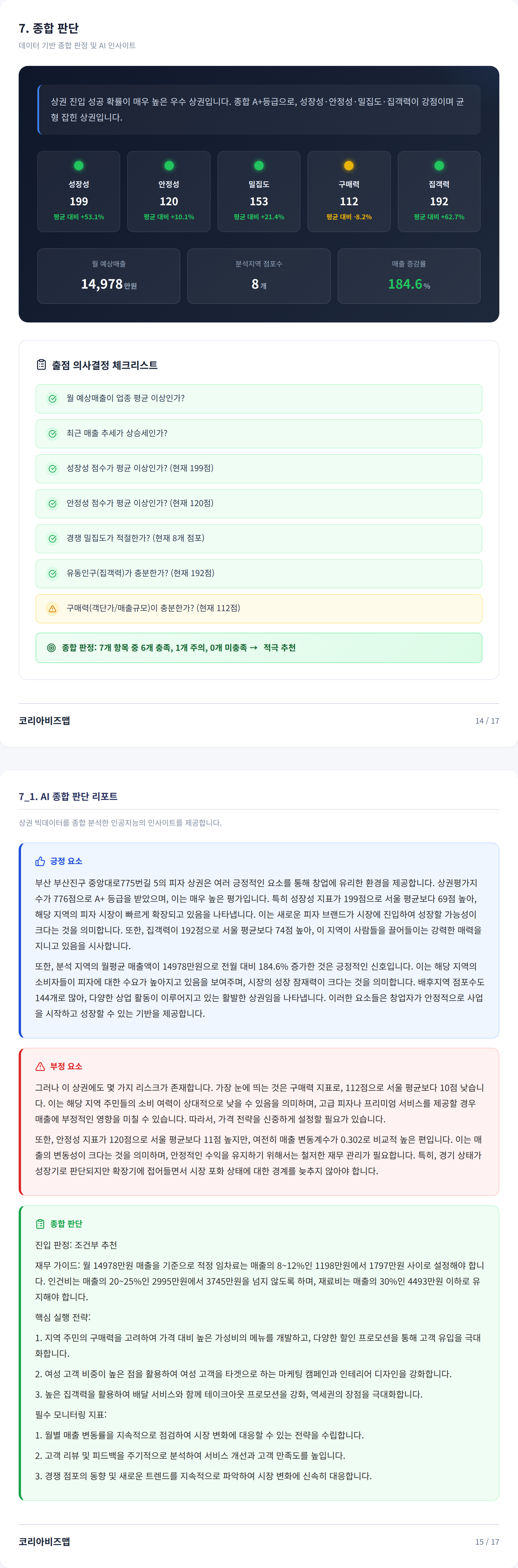 서면 종합 판단