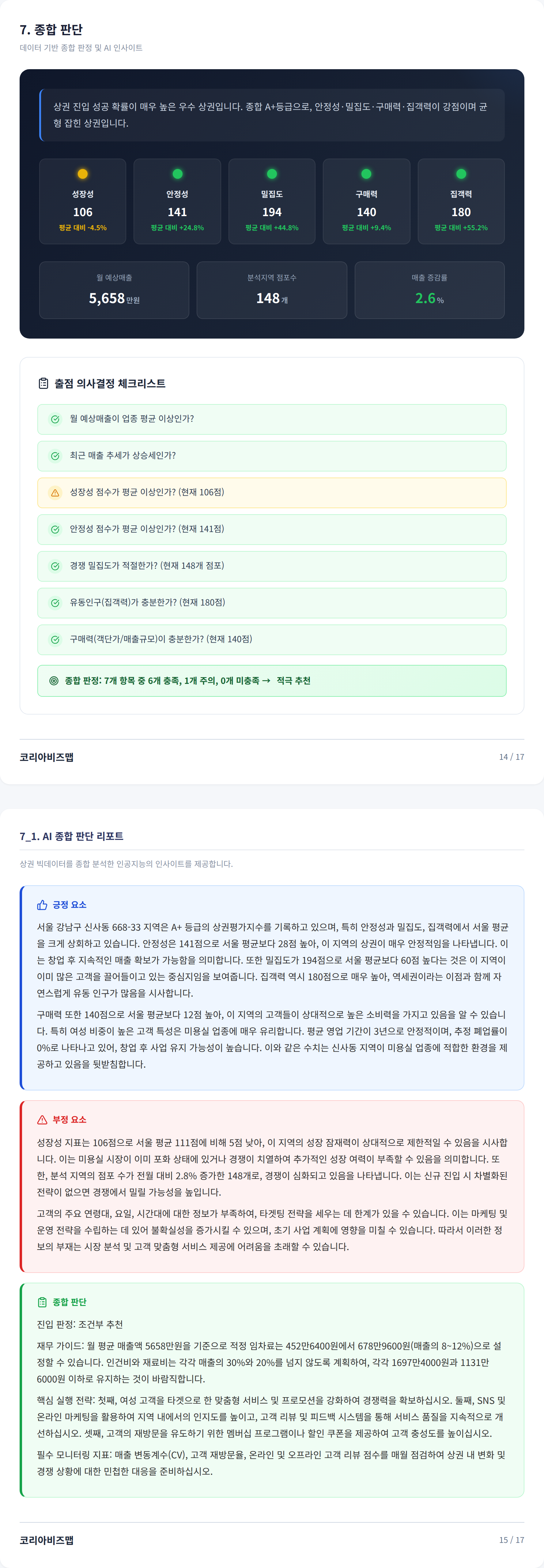 압구정동 종합 판단