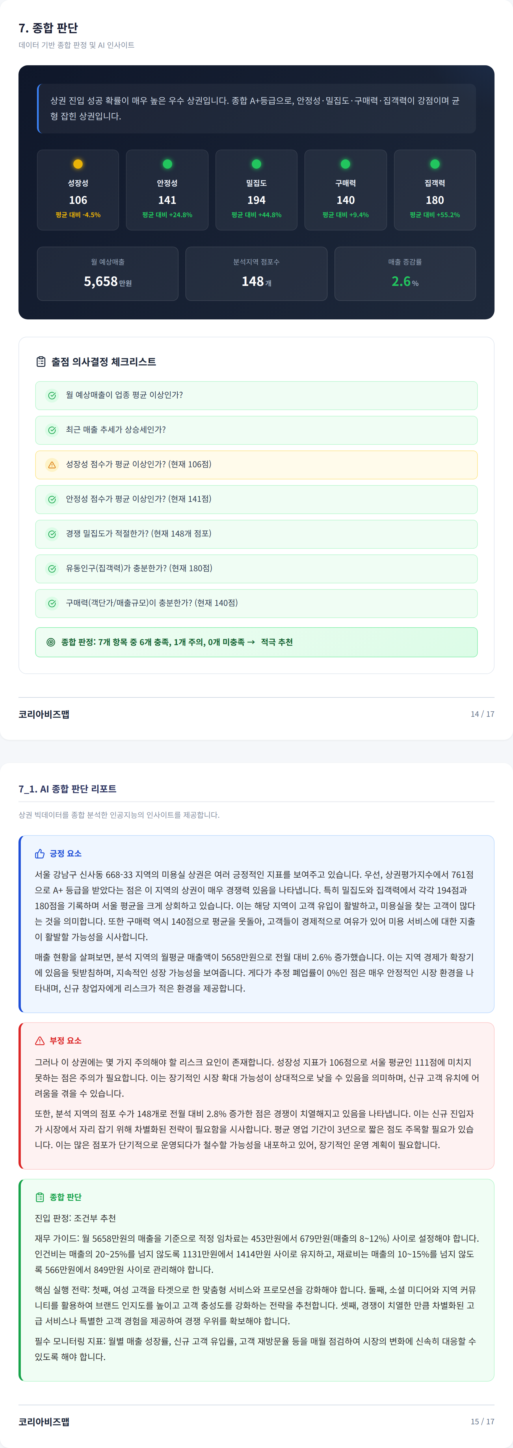 압구정 종합 판단
