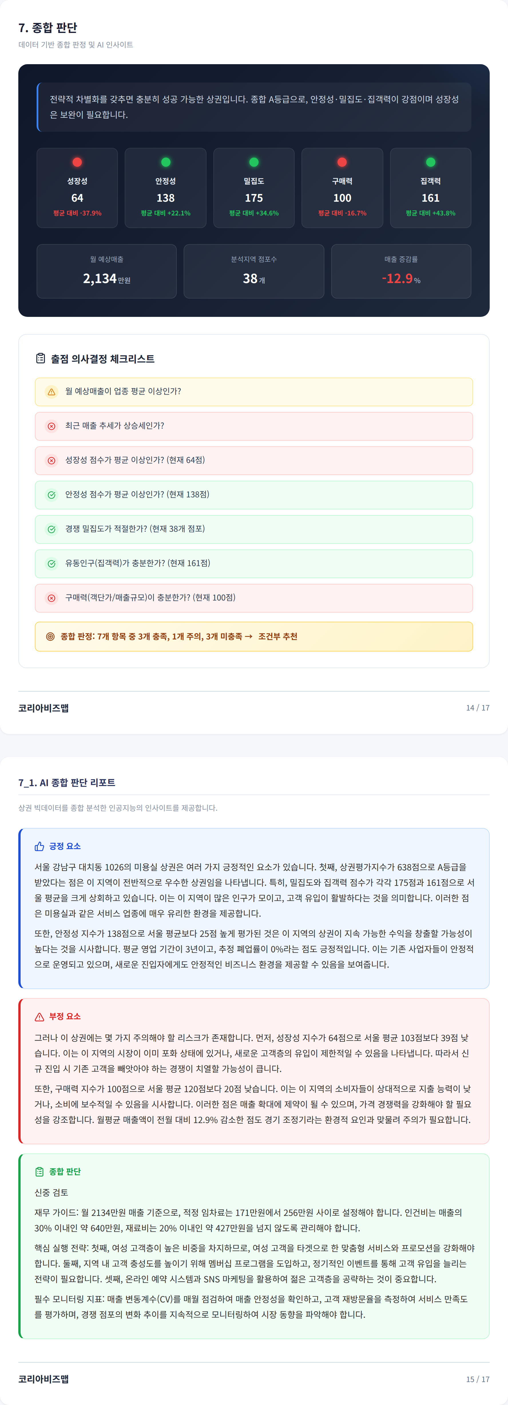 대치동 종합 판단
