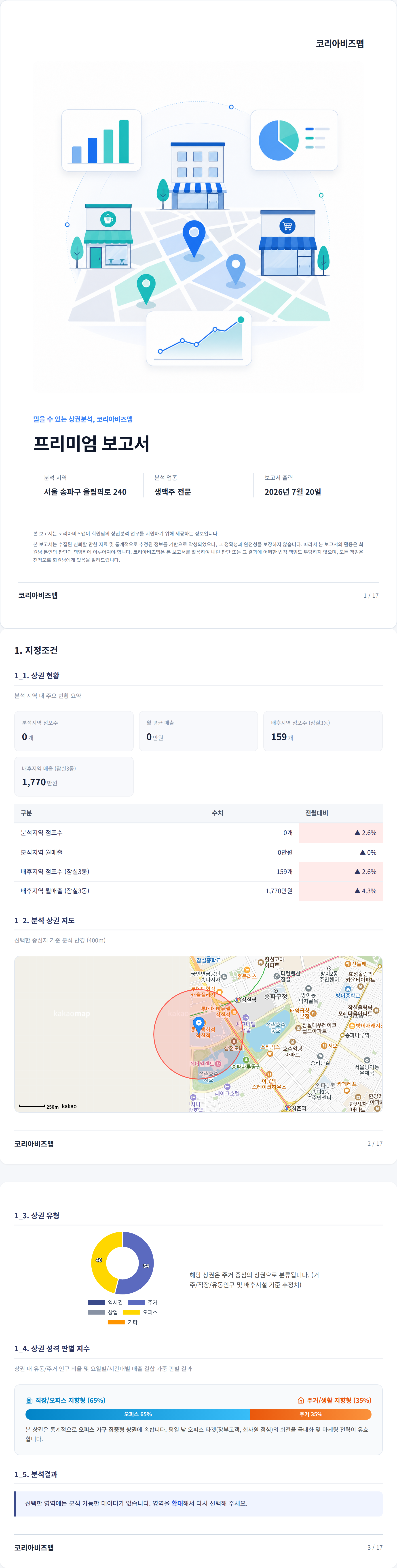 잠실 지정조건