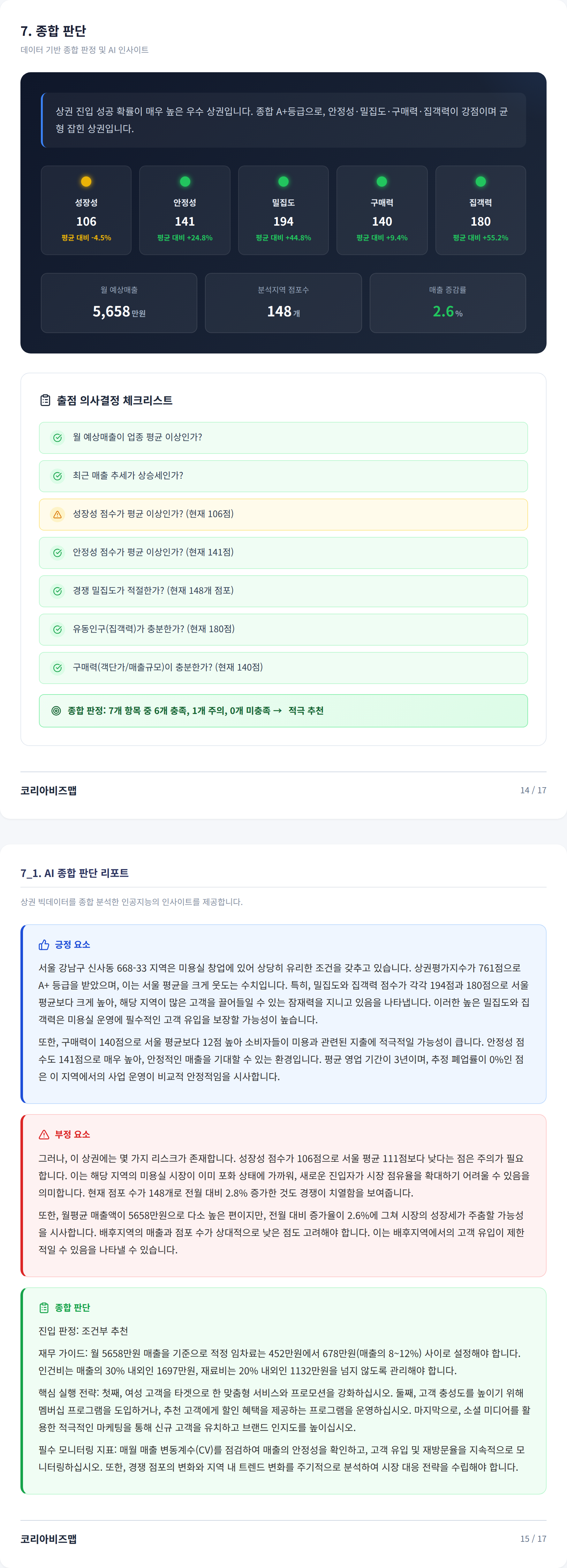 압구정 종합 판단