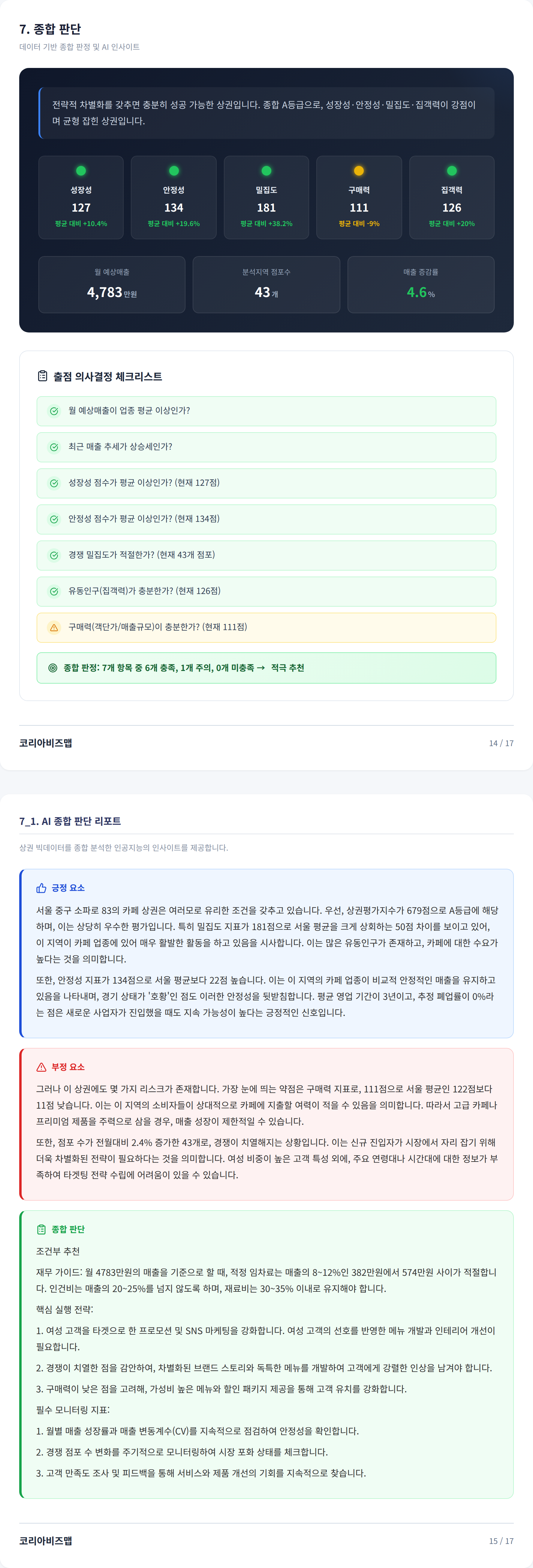 명동 종합 판단