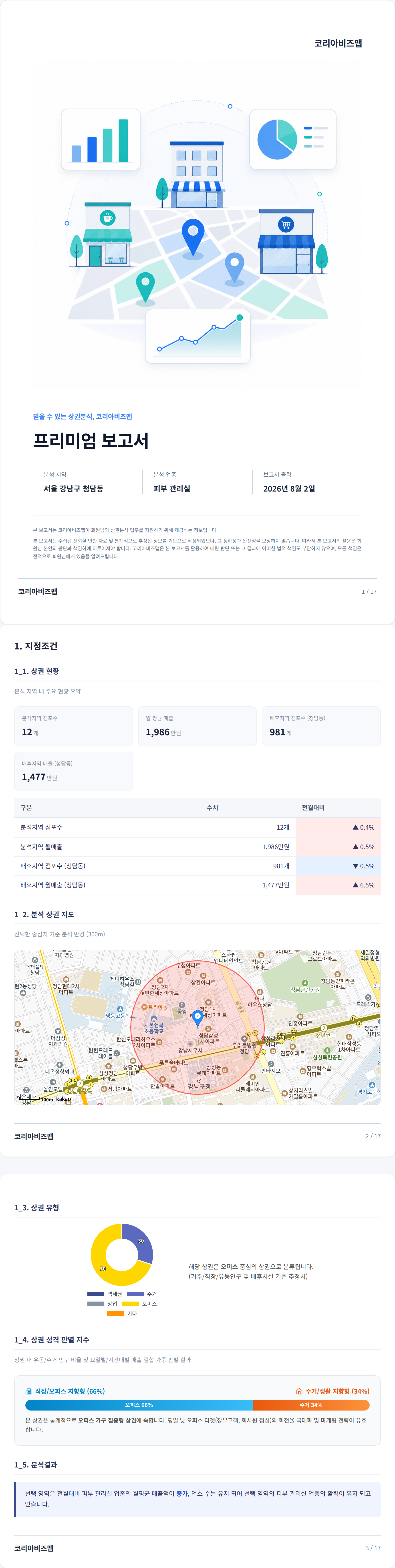 청담 지정조건
