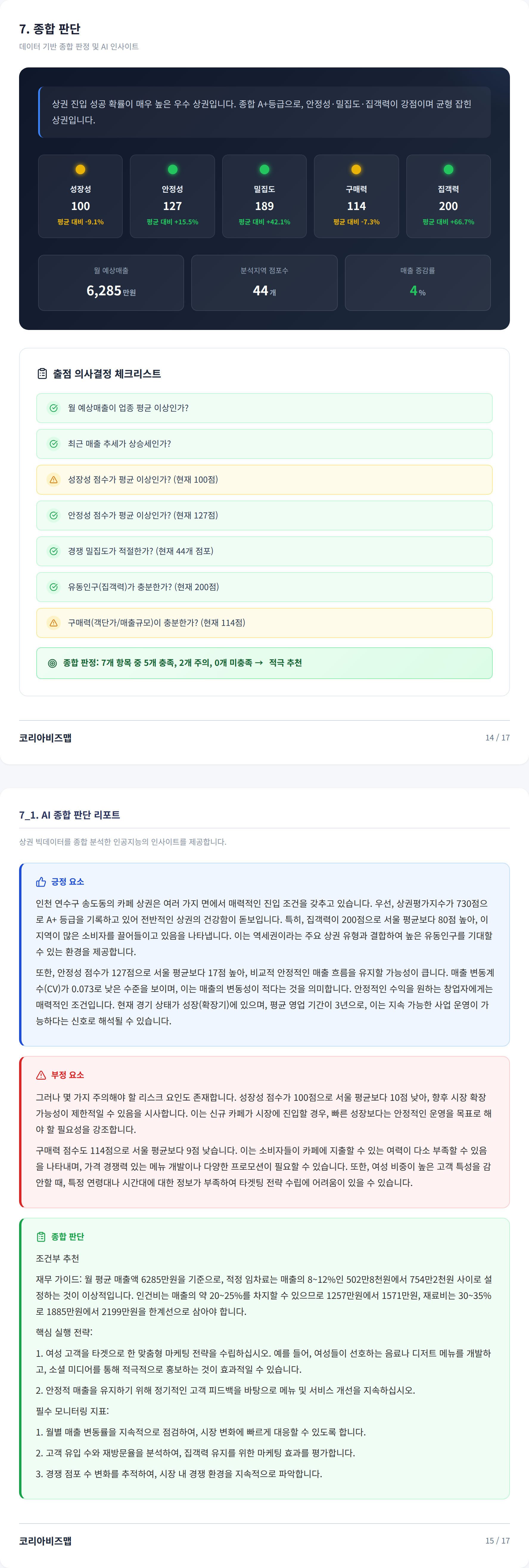 송도 종합 판단