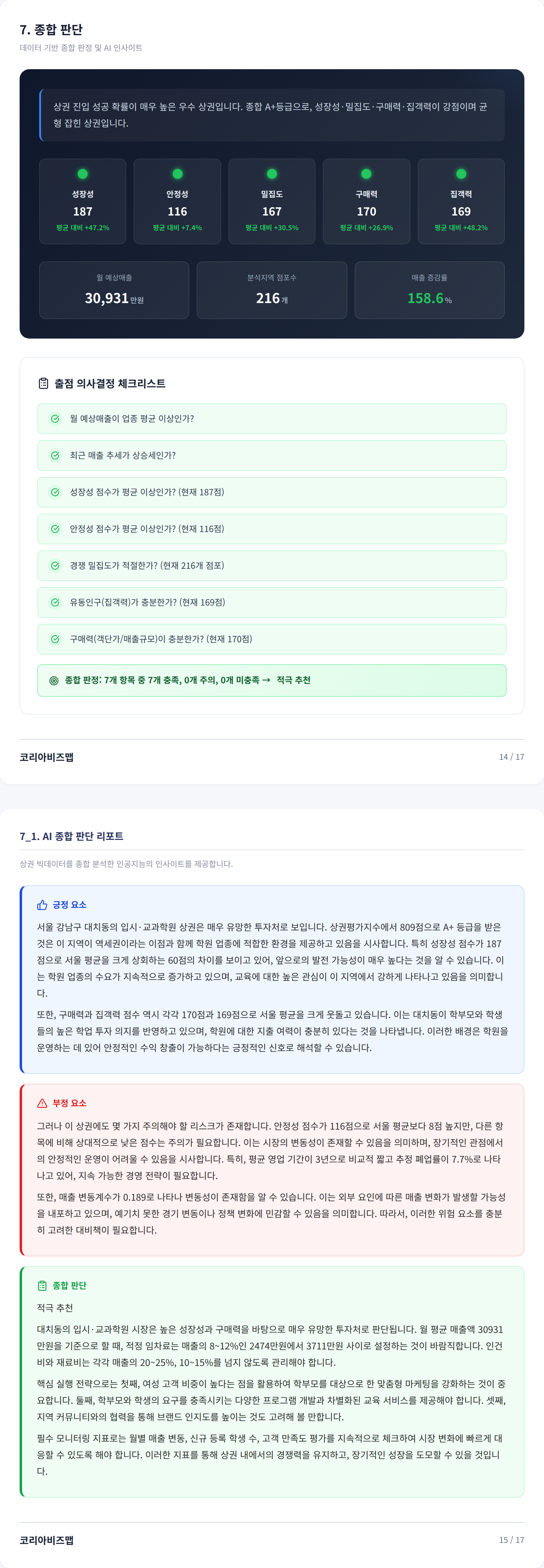 대치동 종합 판단