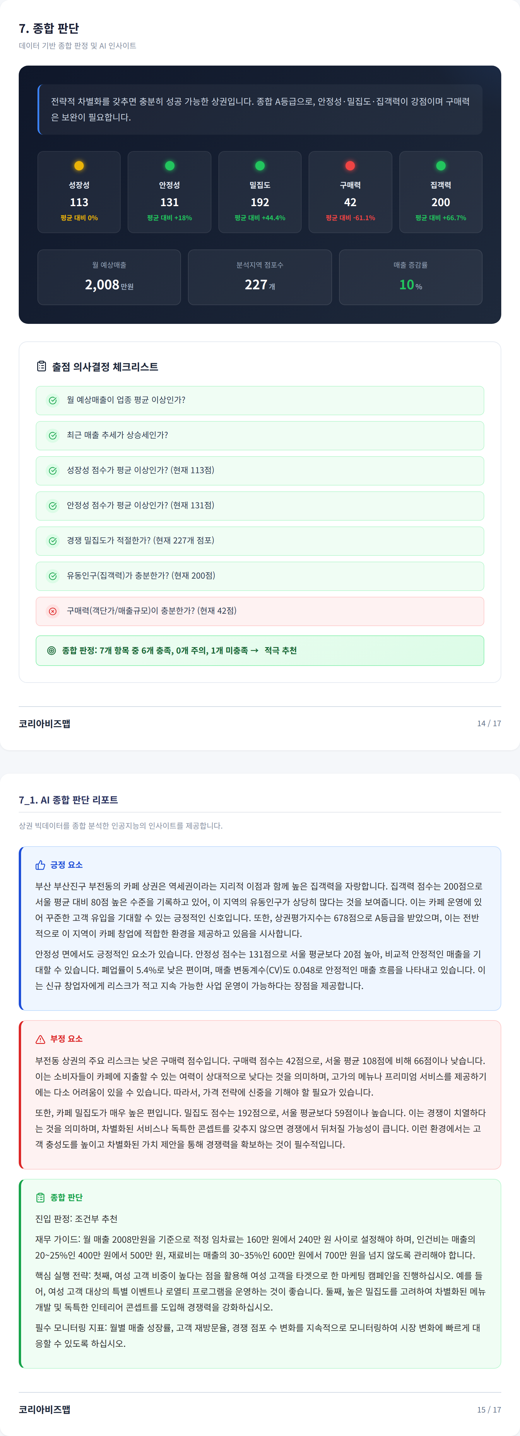 서면 종합 판단