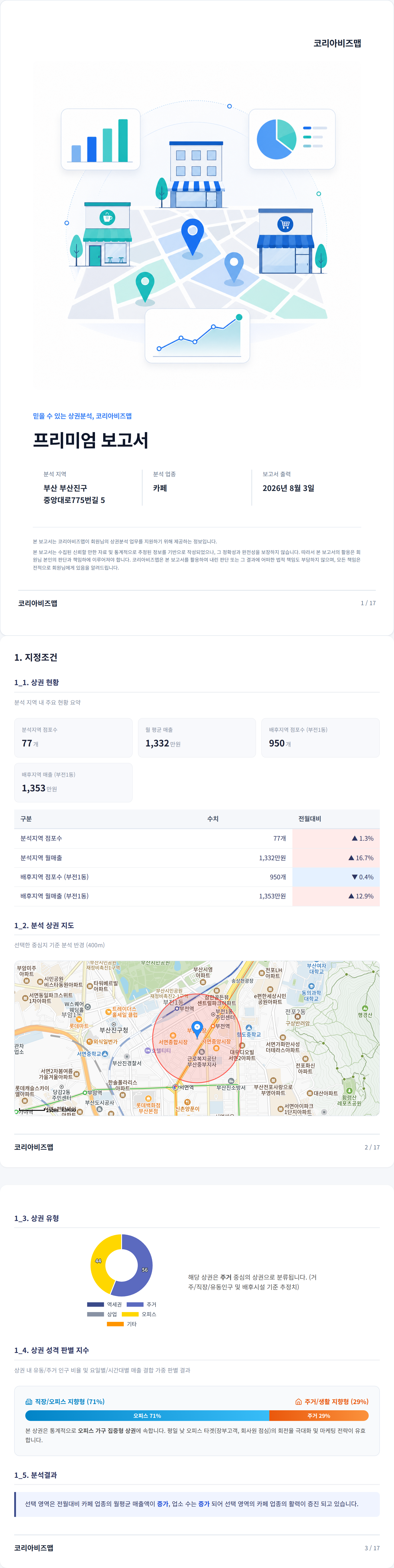 서면 지정조건