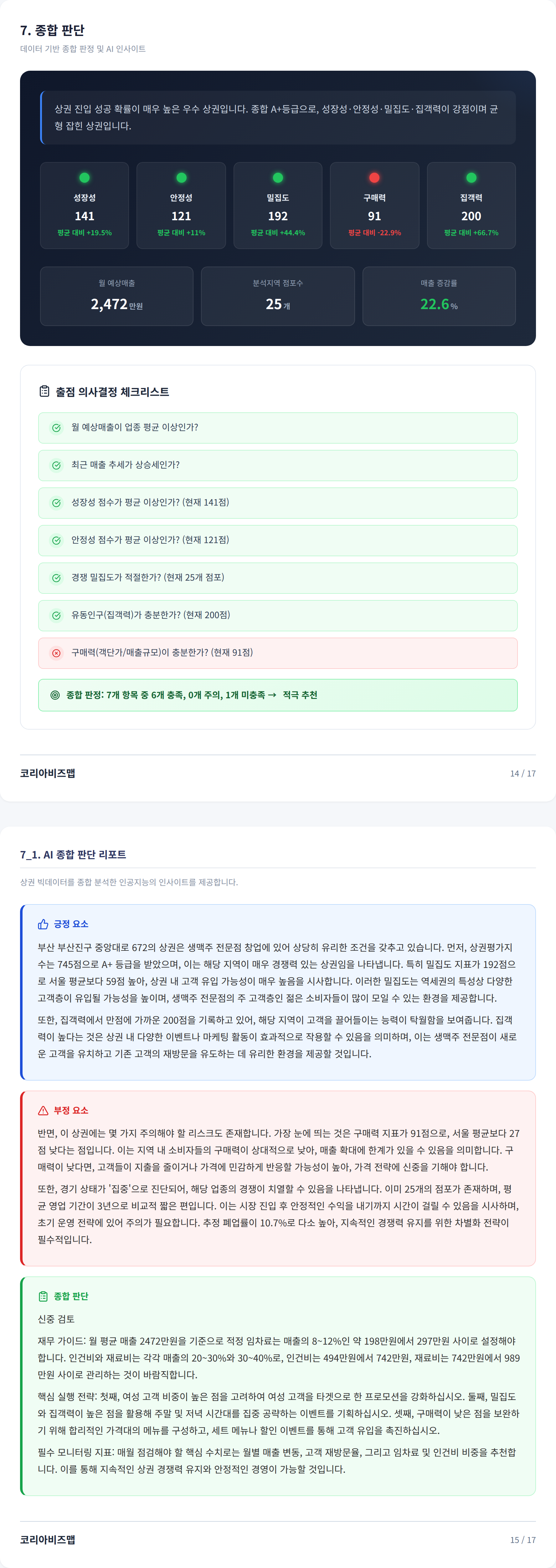 서면역 종합 판단