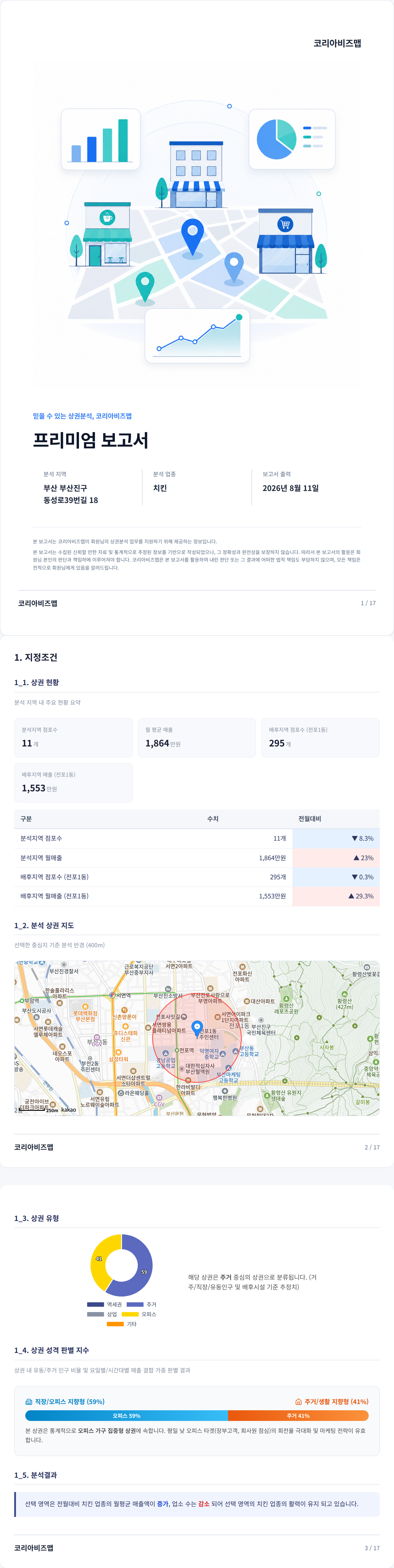 서면동 지정조건