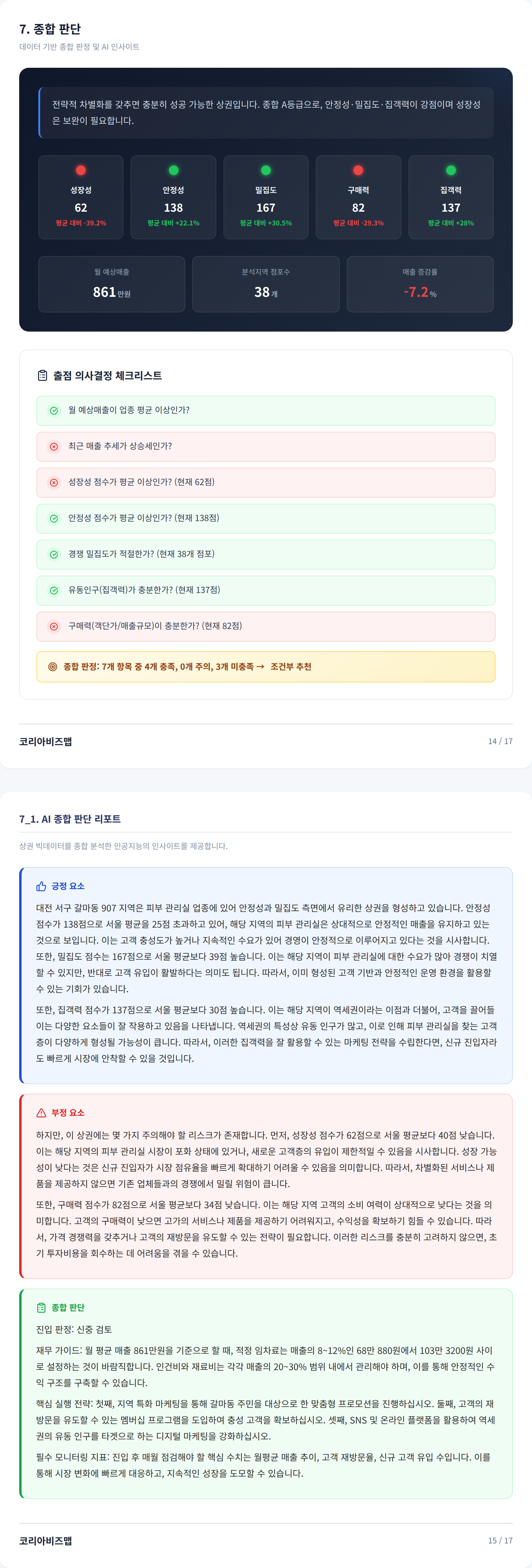 대전갈마동 종합 판단