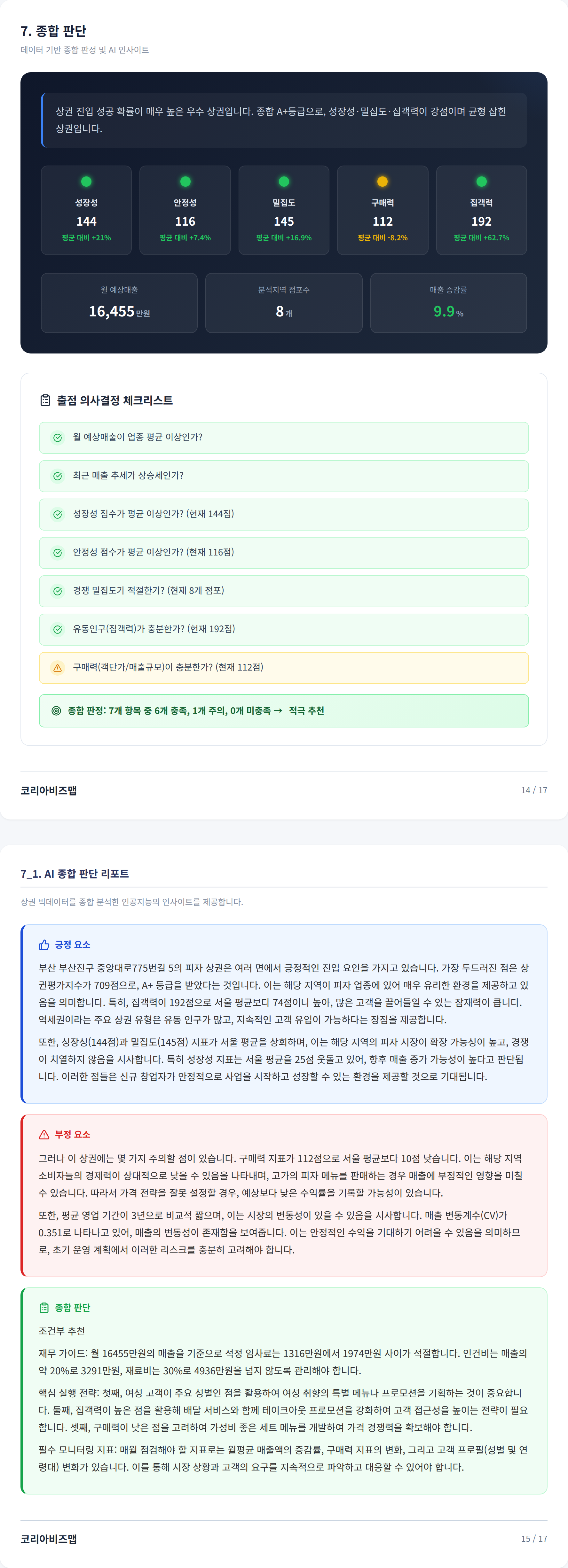 서면 종합 판단