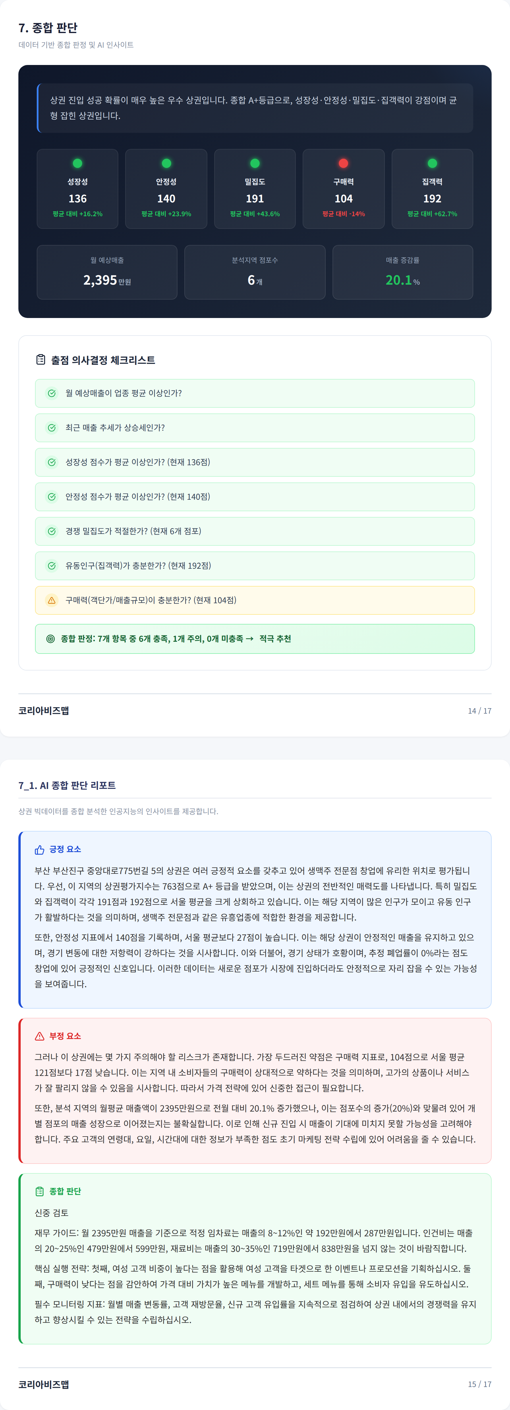 서면 종합 판단