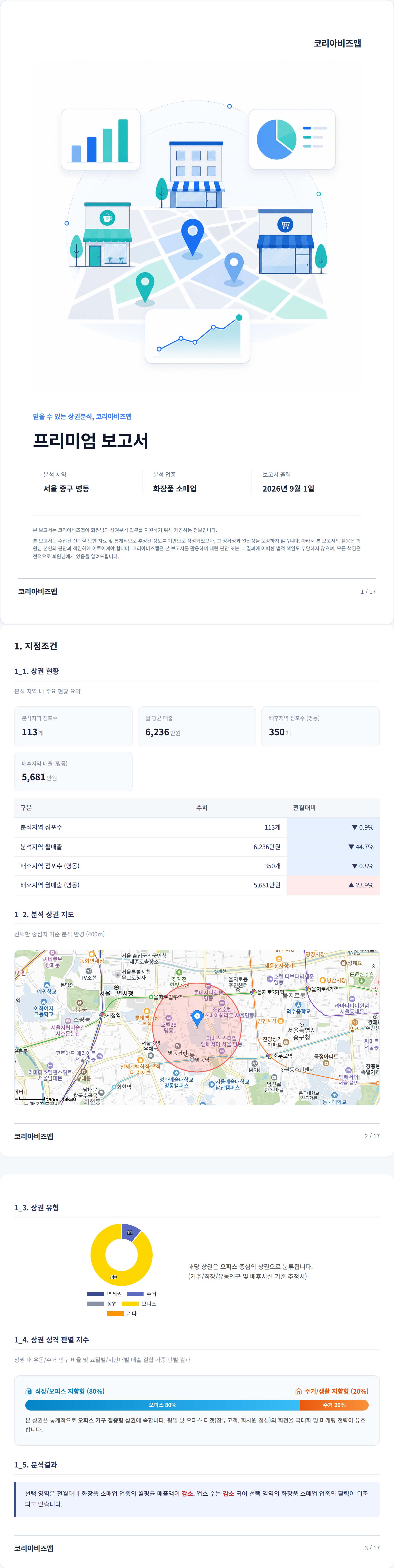 명동 지정조건