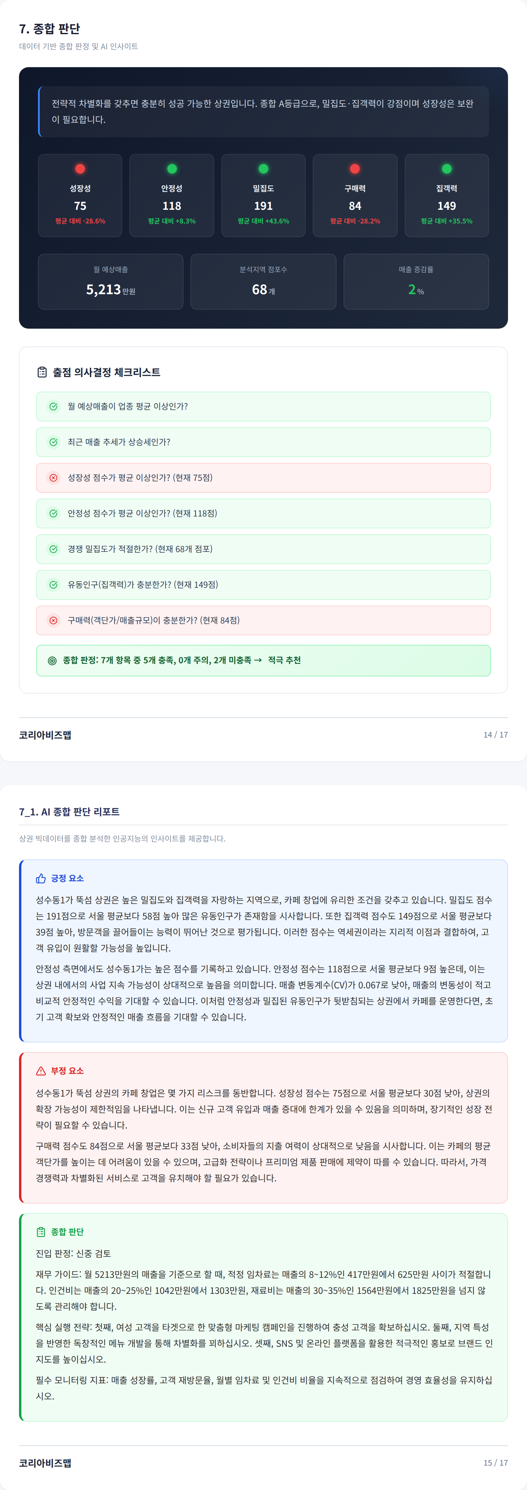 뚝섬 종합 판단